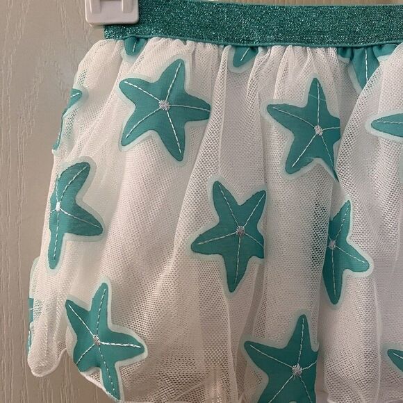 Cat & Jack Aqua Starfish Tulle Skirt and Bloomers Girls Size 18 Months NWT - Picture 3 of 9